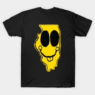 Illinois Happy Face with tongue sticking out T-Shirt